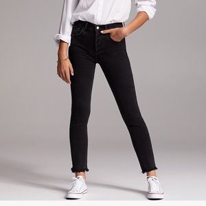 Black Denim Forum Yoko Slim High Waisted Jeans